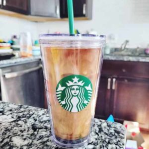 It won't be full for long! The Iced Caffè Latte packs in 225mg of house-cleaning caffeine!