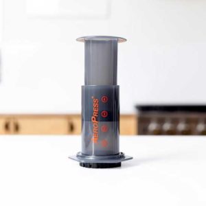 The AeroPress brewer is an affordable and amazing immersion brewing device.