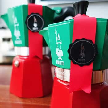The Bialetti Tricolor is available in a 3-cup and 6-cup version.