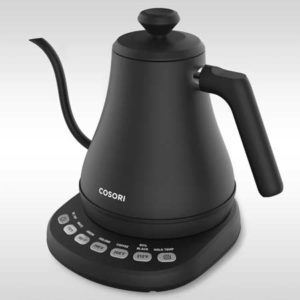 Cosori electric gooseneck kettle with 5 variable presets for tea and coffee