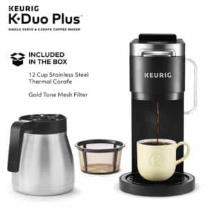 Keurig Duo Plus with thermal carafe and gold mesh permanent filter